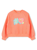 Fluorescent Coral Graphic Sweatshirt