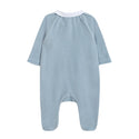 Blue Velour ABC Footie