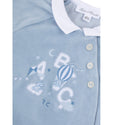 Blue Velour ABC Footie