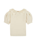 Cream Knit Niko Short Sleeve Sweater