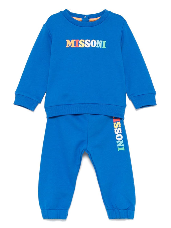 Blue Baby Multicolored Logo Sweatpants