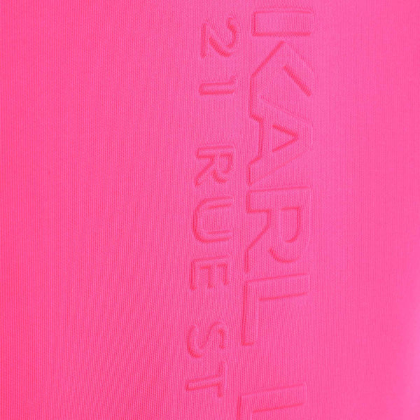 Hot Pink Hooded Dress with Embossed Logo