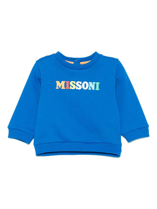 Blue Baby Multicolored Logo Sweatshirt