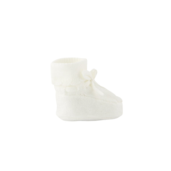 Ivory Baby Knit Booties