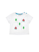 White Baby Tic Tac Toe Fruit Tee