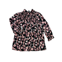 Black and Pink Floral Smock Dress