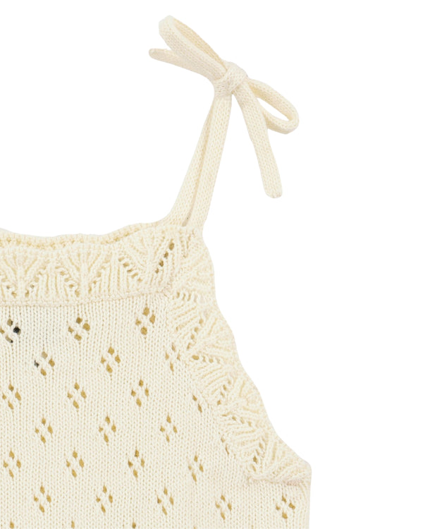 Cream Pattered Nuevo Romper