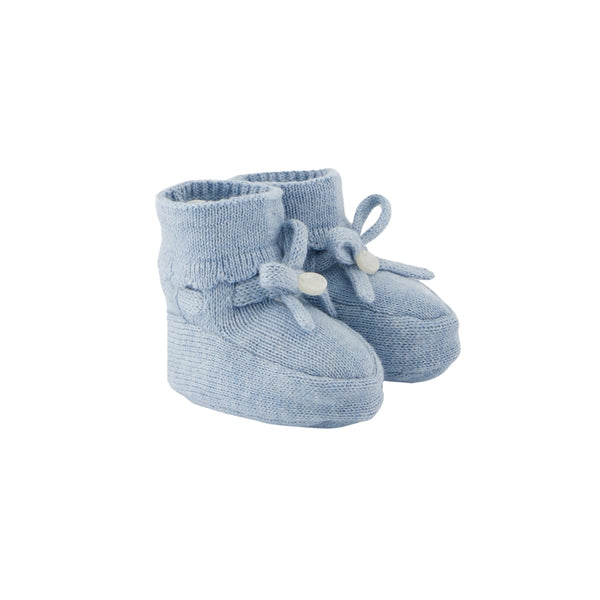 Blue Baby Knit Booties