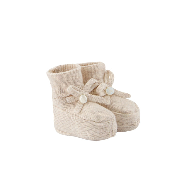 Oatmeal Baby Knit Booties