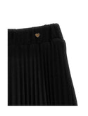 Black Jersey Pleated Skirt