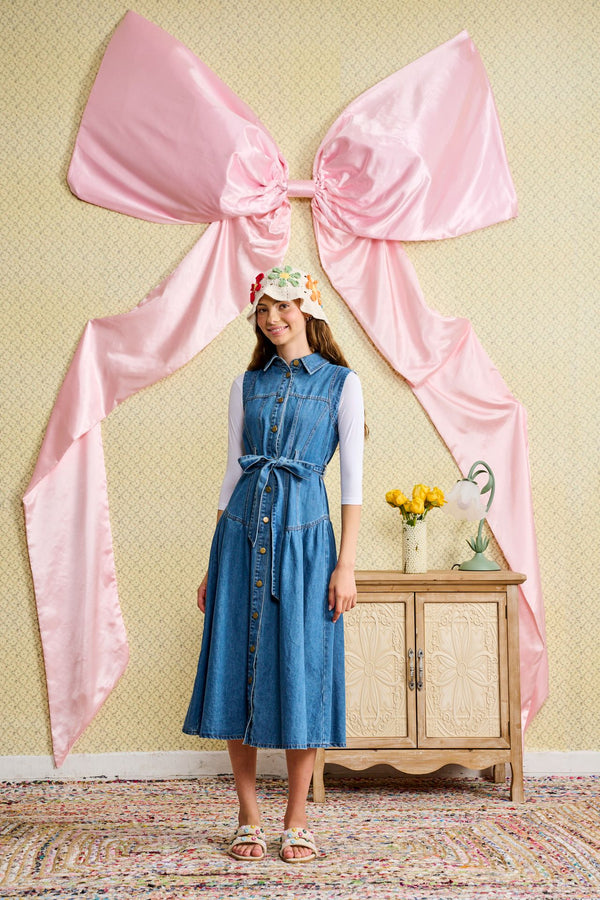 Blue Denim Button Down Jumper