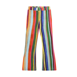 Multicolor Striped Flared Leggings