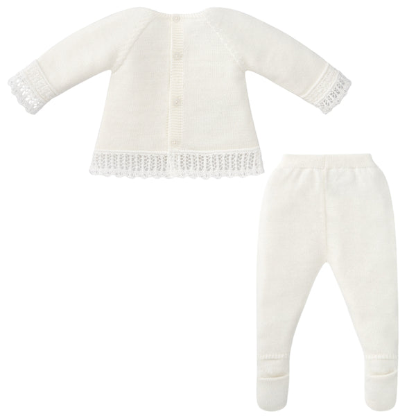 PR Dulzura Cream Knit Lace Outfit