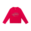 Hot Pink Logo Stripe Crewneck
