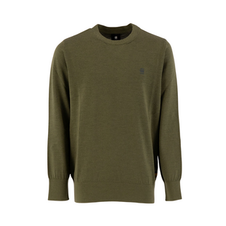 Green Knit Regular Fit Crewneck Sweater