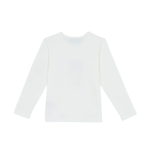 White Fashion Girl Graphic Long Sleeve Tee