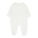White Velour A B C Embroidered Footie