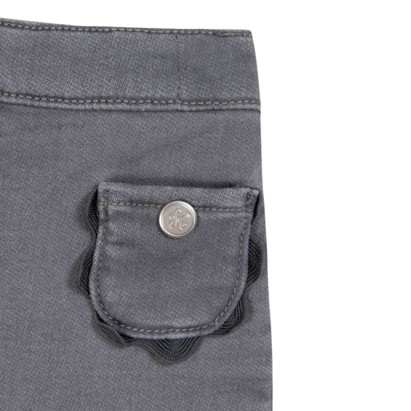 Gray Baby Scallop Pocket Jeans