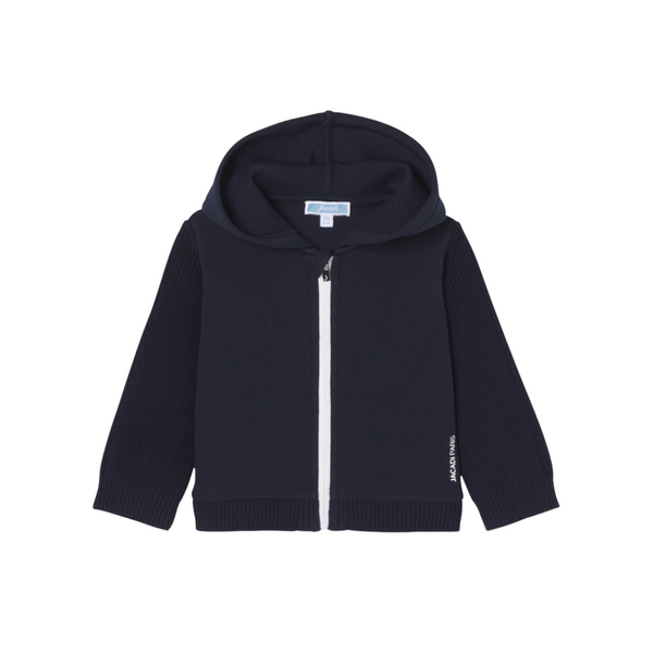 Navy Maxence Zip Up Hoodie