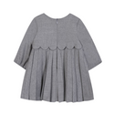 Heather Gray Baby Scallop Pleated Dress