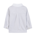 Light Gray Striped Baby Collared Shirt
