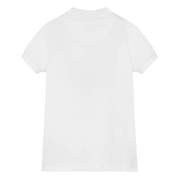 White Orga Cot Pique Polo Shirt