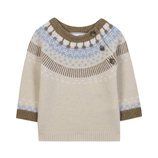 Beige Baby Heritage Pattern Sweater