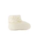 Ivory Baby Knit Ruffle Booties