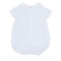 White Baby Linen Collar Romper