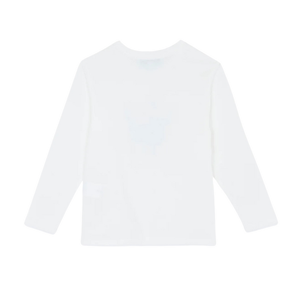 White Robo Long Sleeve Tee