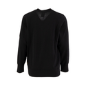 Black Basic Regular Fit V Neck Sweater