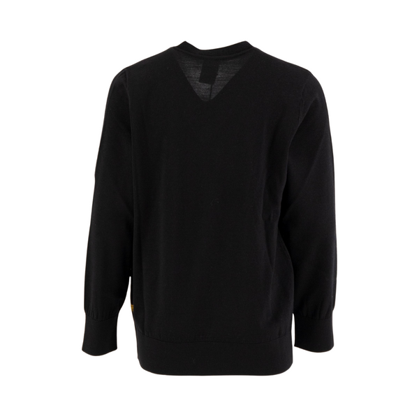 Black Basic Regular Fit V Neck Sweater