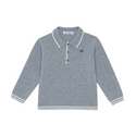 Gray Collared Half Button Sweater