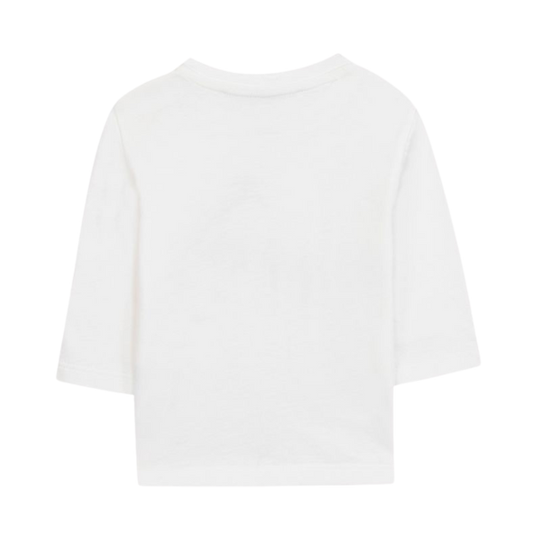White Baby Robo Dog Long Sleeve Tee