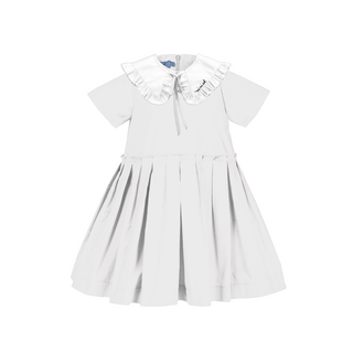 Cream Taffeta Pleated Dress