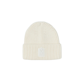 Cream Adults Cuffed Logo Hat