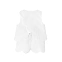 White Baby Hermine Scallop Short Outfit
