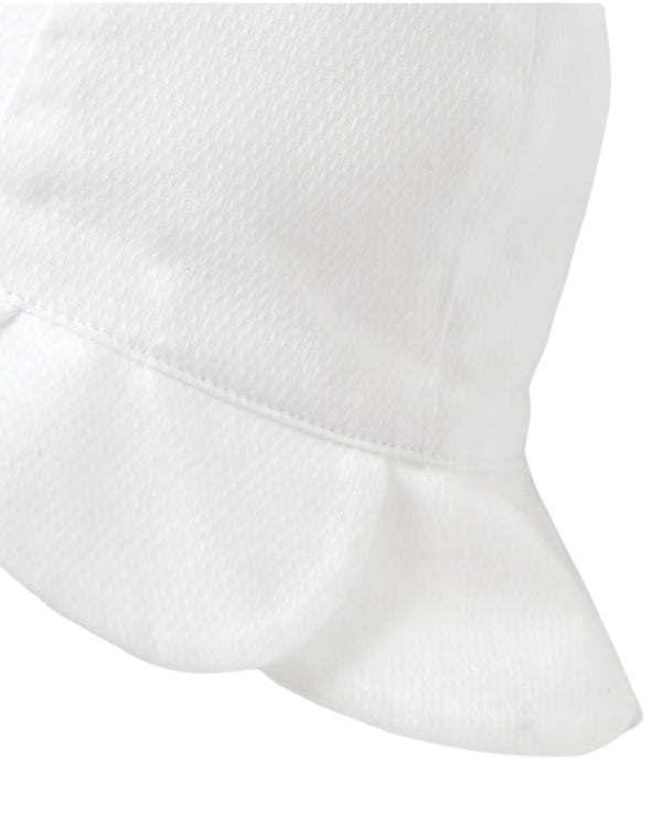 White Baby Scallop Bucket Hat