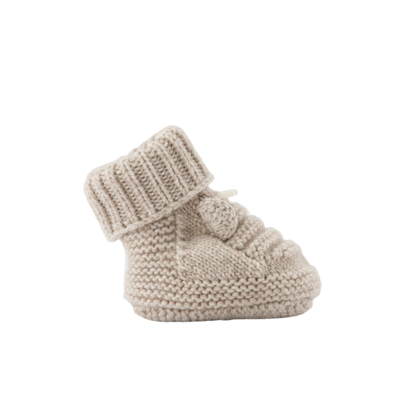 Oatmeal Marled Knit Booties