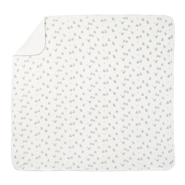 Teddy Bear Print Reversible Blanket