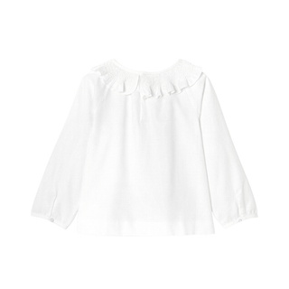 White Melanie Frill Collar Blouse