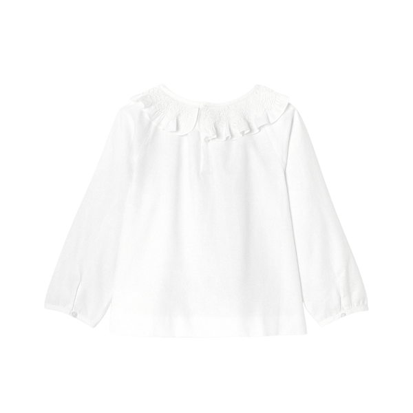 White Melanie Frill Collar Blouse