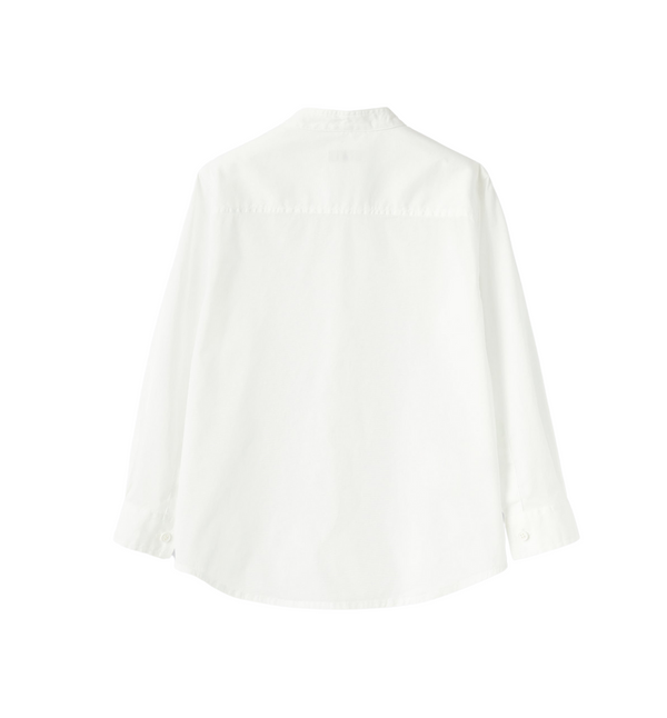 ILG White Long Sleeve Collarless Shirt
