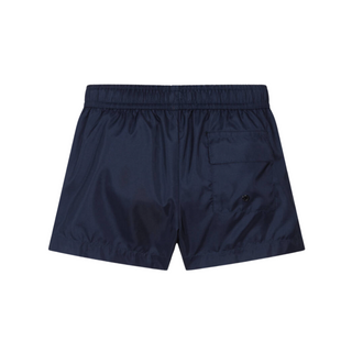 Navy Bear Patch Swim Trunks