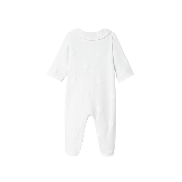 White Gretta Heart Footie
