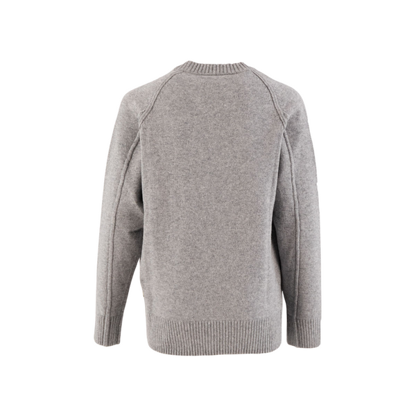 Grey Heather Loose Fit  V Neck Sweater