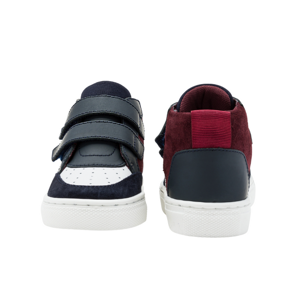Navy and Red Barthelemy Sneakers