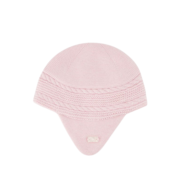 Pale Pink Cable Knit Hat