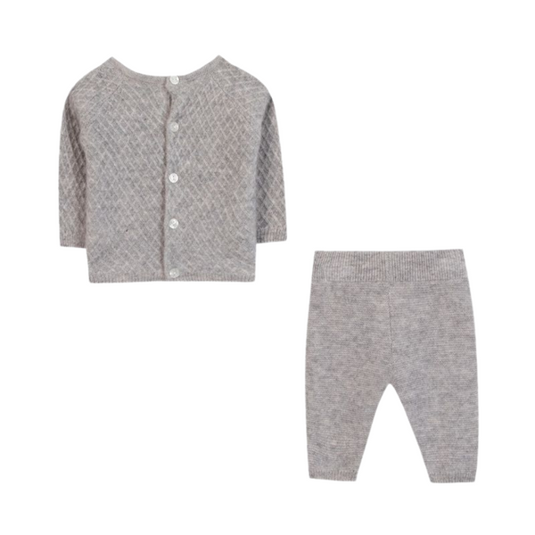 Gray Baby Knit Ensemble
