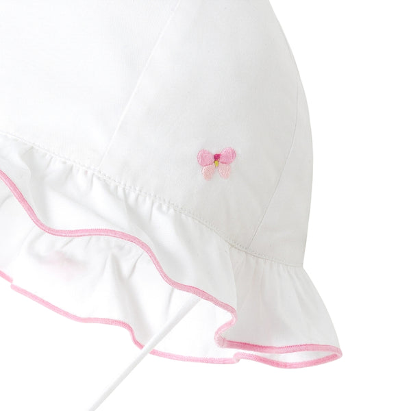 White Baby Margot Butterfly Bucket Hat